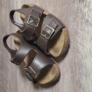 Brown Birkenstock style sandals
